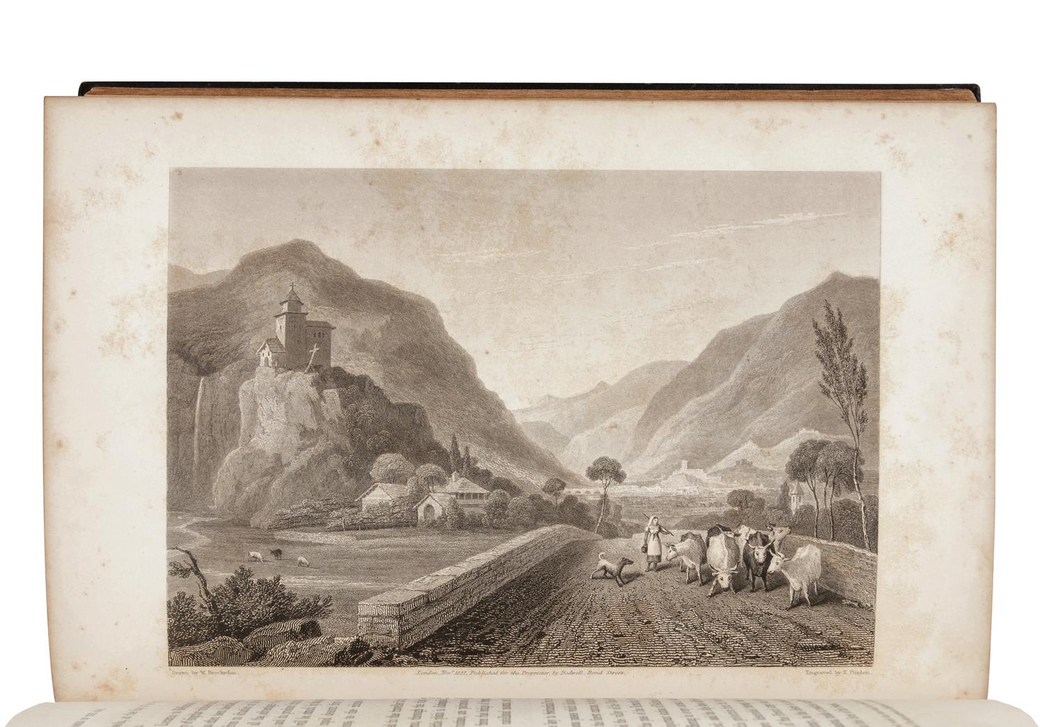 BROCKEDON, William (1787-1854). Illustrations of the Passes of the Alps, by which Italy Communicates with France, Switzerland, and Germany. London and Philadelphia: Charles Tilt and Thomas Wardle, 1856.