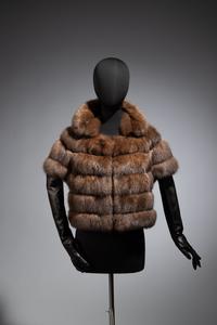 J. Mendel Natural Barguzine Sable Short Sleeve Jacket