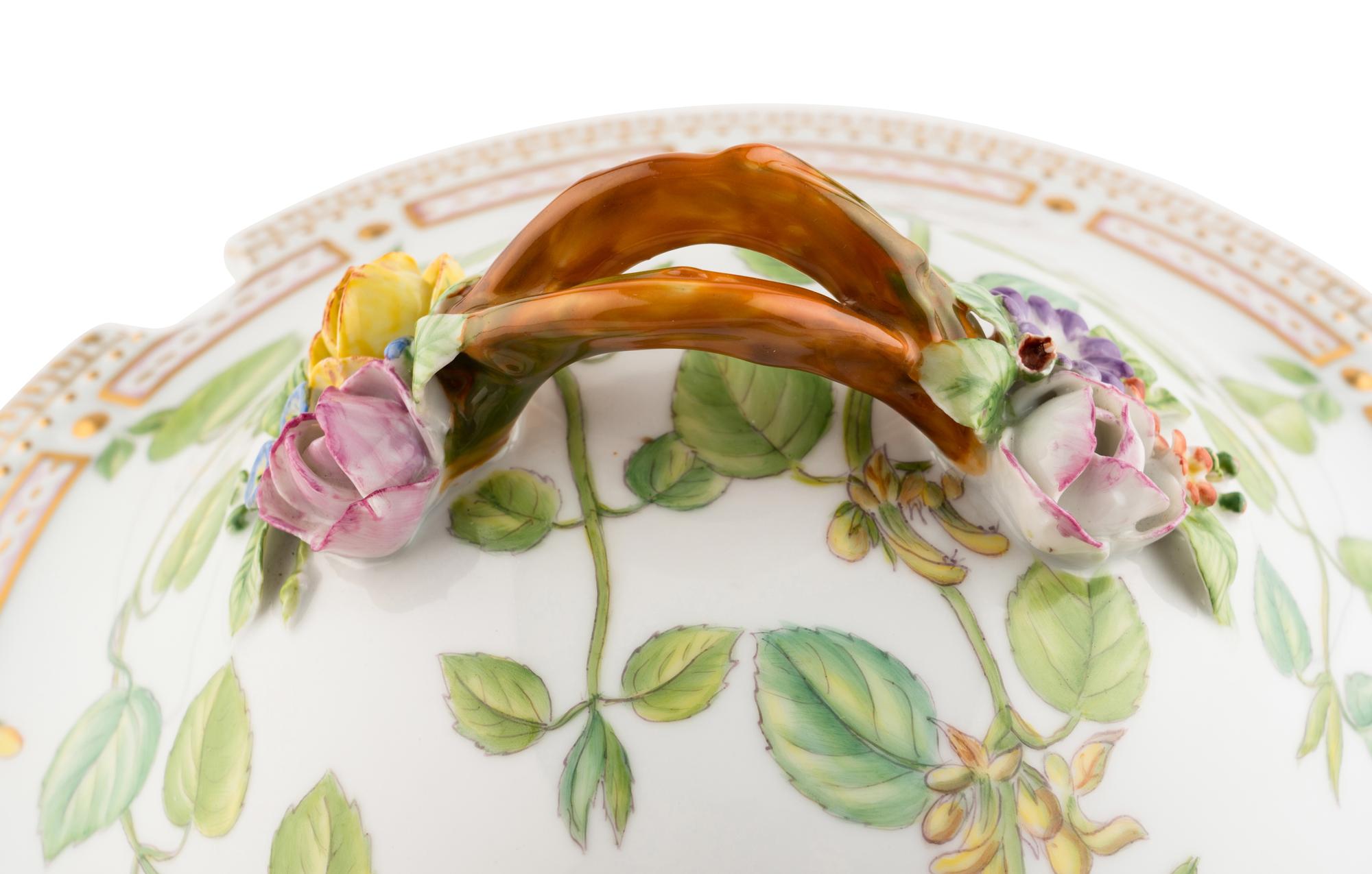 A Royal Copenhagen Flora Danica Porcelain Covered Tureen