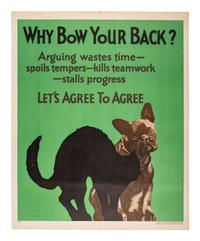 [POSTERS]. Why Bow Your Back? / Let's Agree to Agree. Chicago: Mather & Co., 1929.