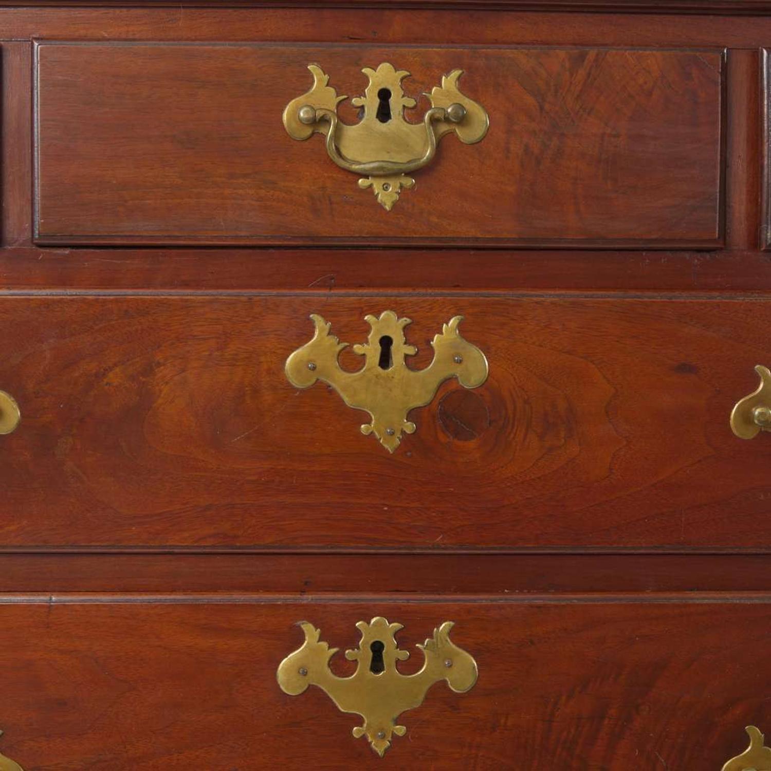 A Chippendale walnut chest-on-chest Probably Philadelphia, PA, circa 1770