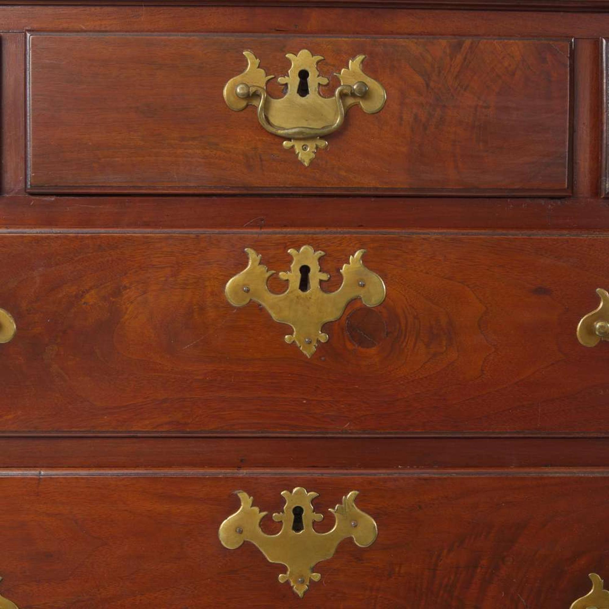 A Chippendale walnut chest-on-chest Probably Philadelphia, PA, circa 1770