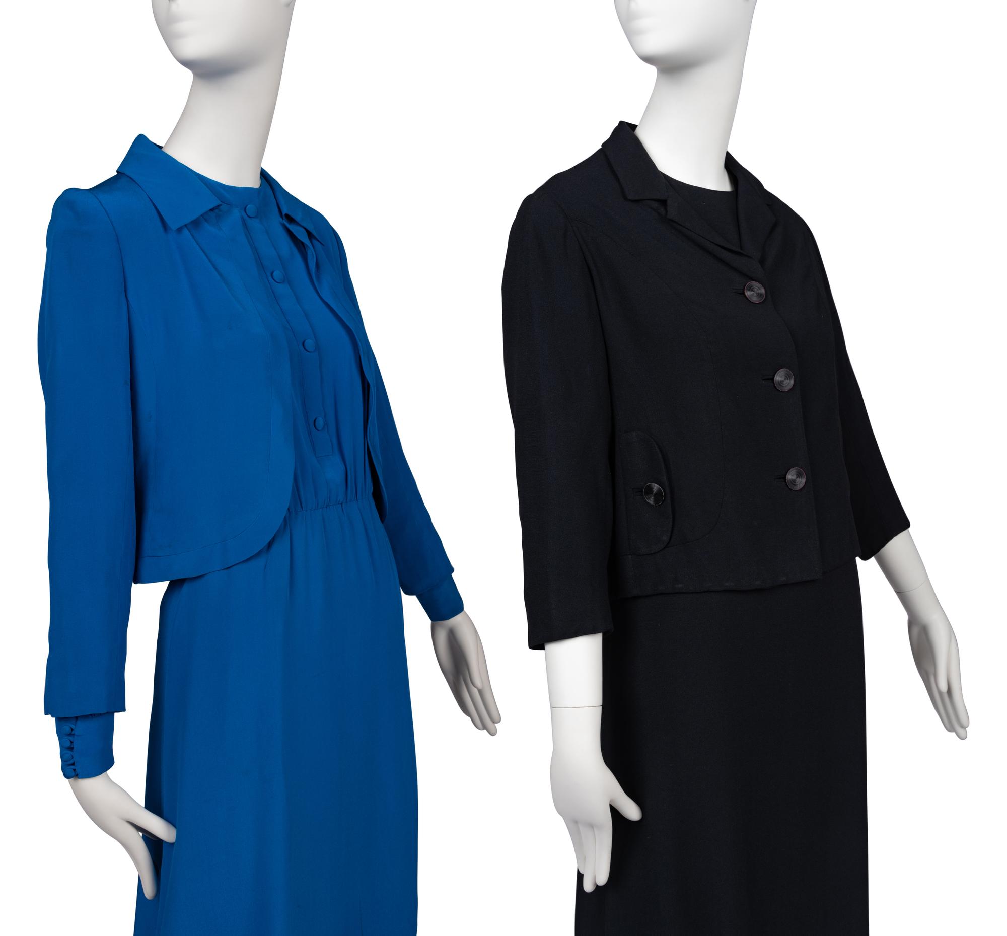 Two Designer Ensembles: One Molyneux, One Hardy Amies, 1960-70s