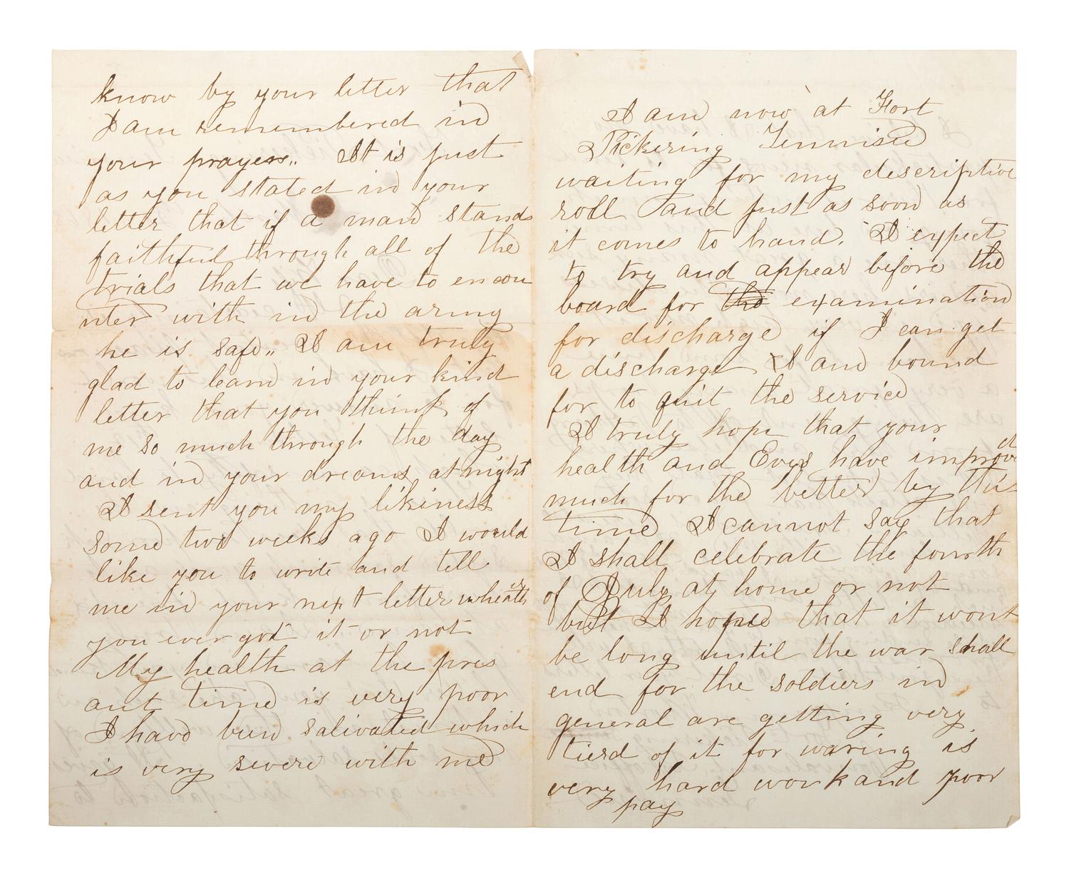 [CIVIL WAR - NAVY]. A group of 4 documents with Vicksburg and Mississippi Squadron interest, comprising: