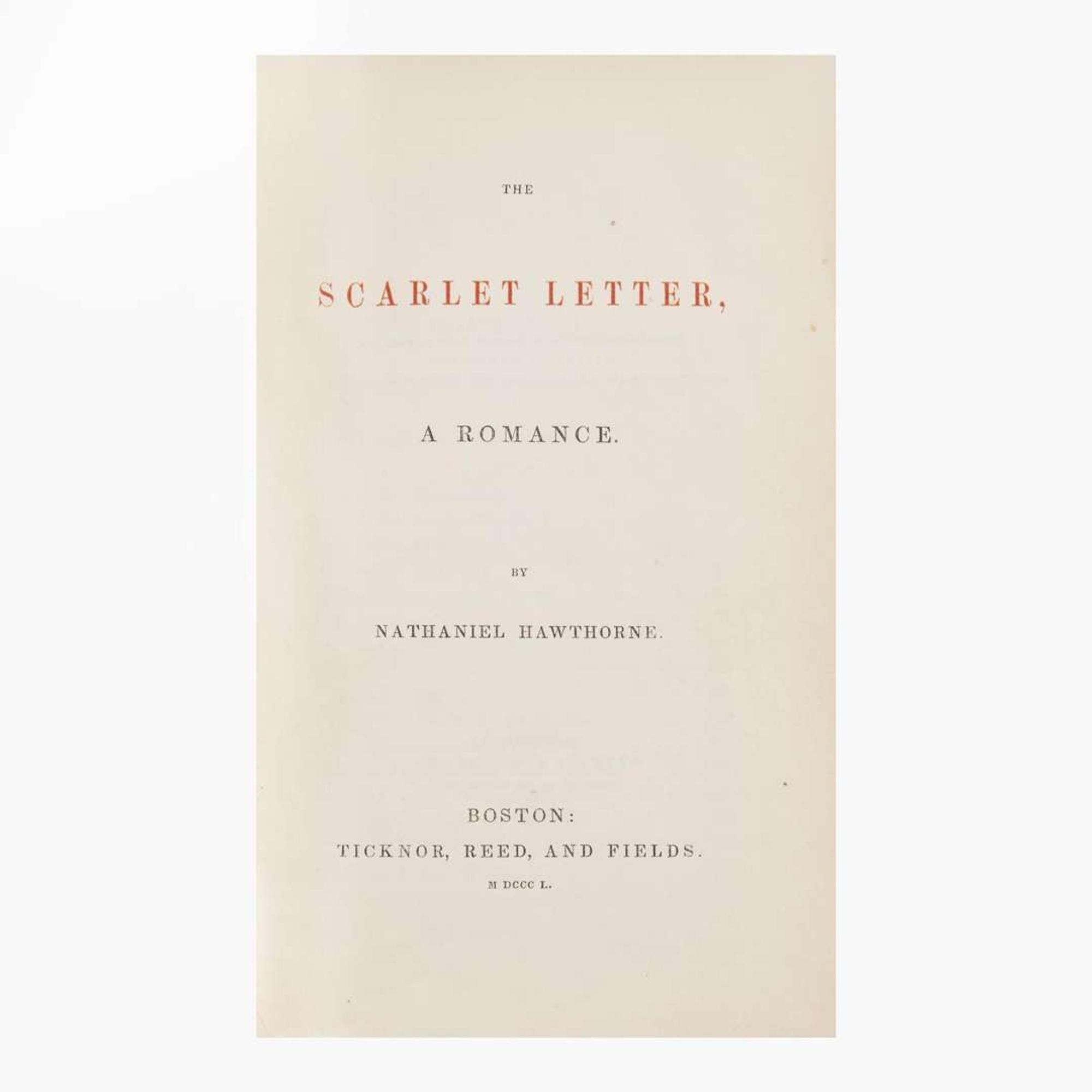 [Literature] Hawthorne, Nathaniel The Scarlet Letter, A Romance