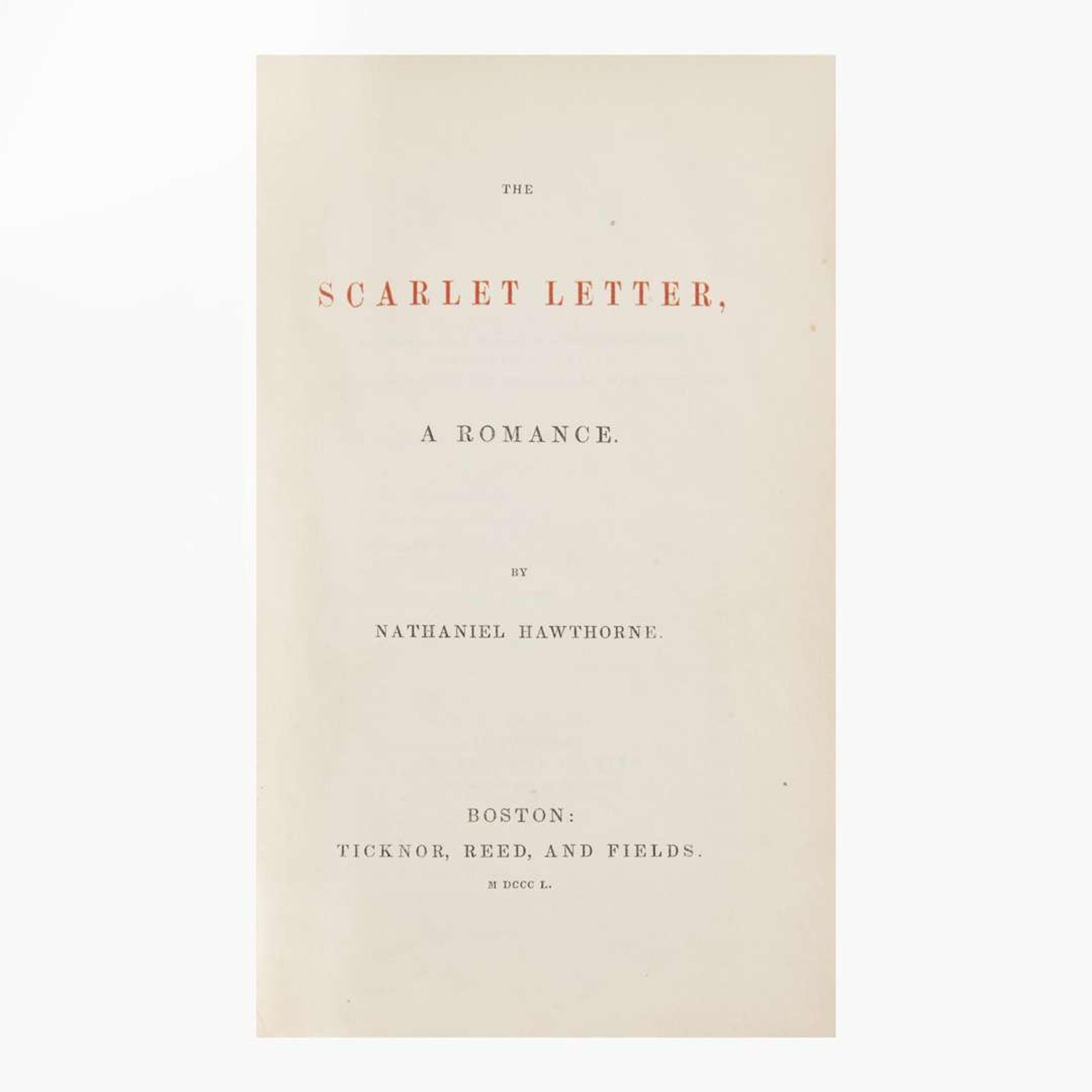 [Literature] Hawthorne, Nathaniel The Scarlet Letter, A Romance