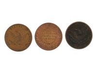 [EARLY PHOTO.] Daguerreotype of a still life attrib. to WILLIAMS with 3 Daguerreian gallery tokens.