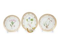 Three Royal Copenhagen Flora Danica Porcelain Table Articles