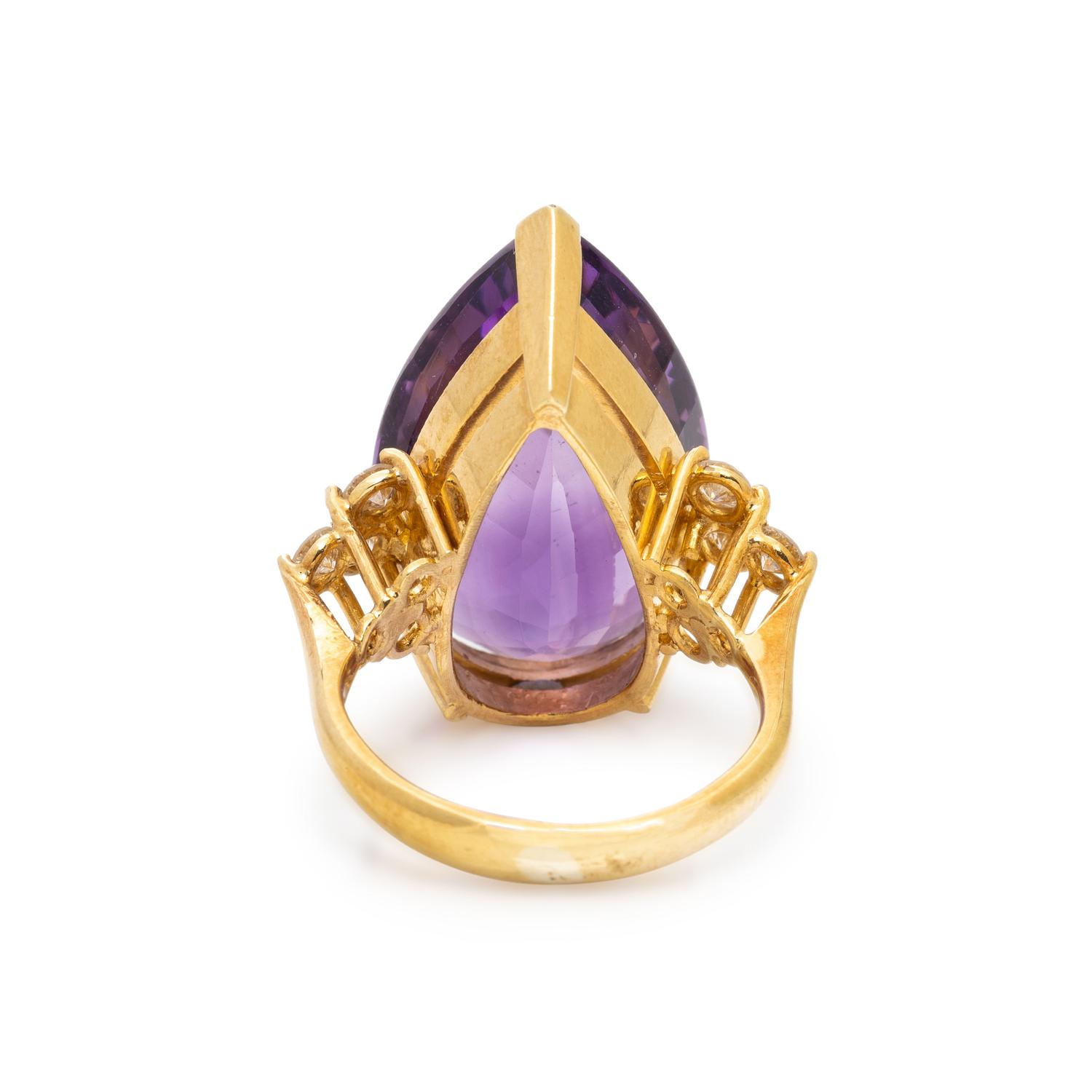 AMETHYST AND DIAMOND RING