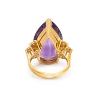AMETHYST AND DIAMOND RING
