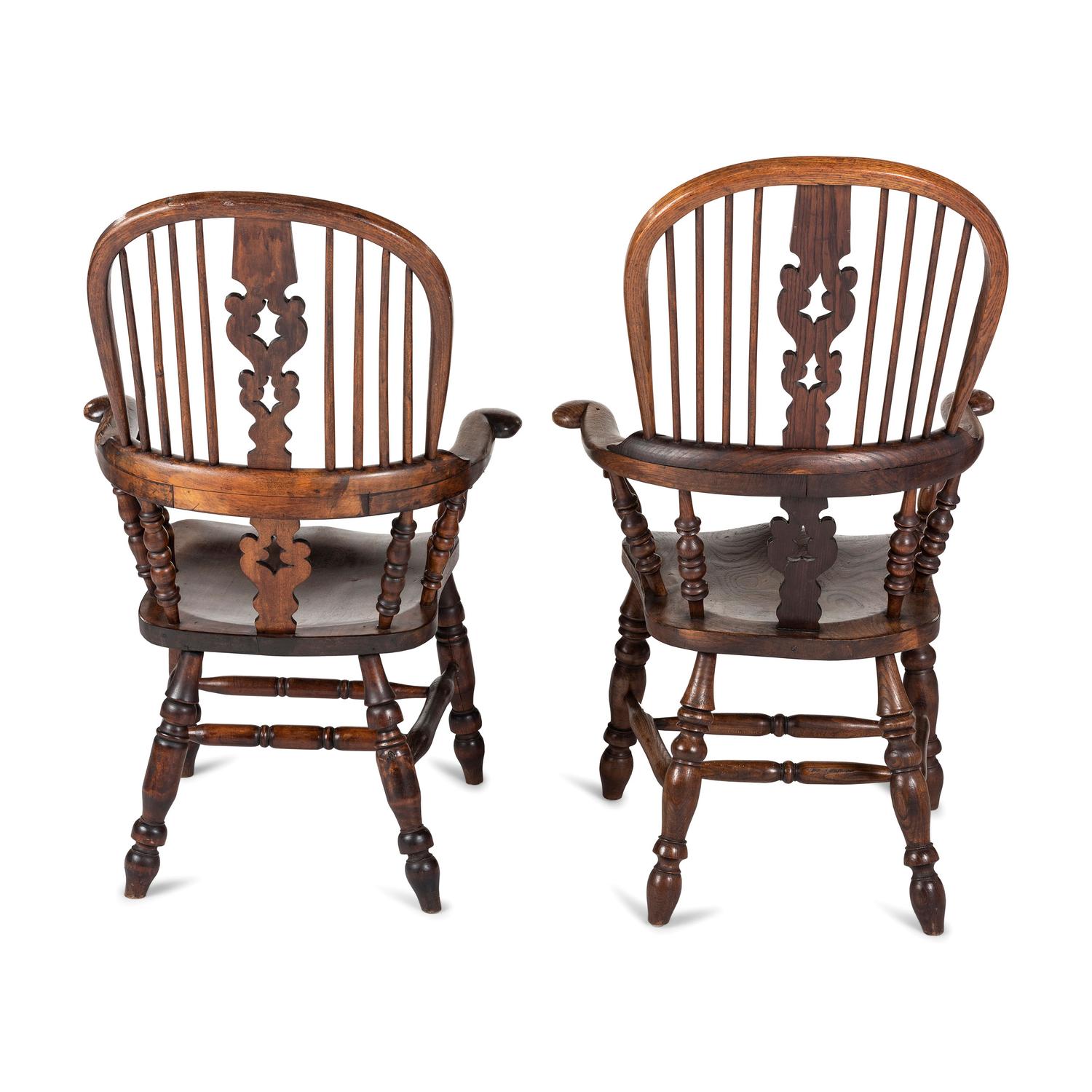 Two English Windsor Armchairs
