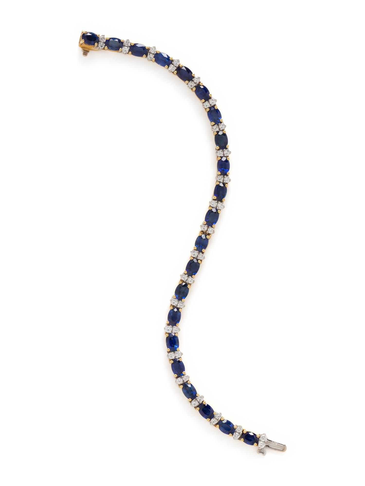 SAPPHIRE AND DIAMOND BRACELET