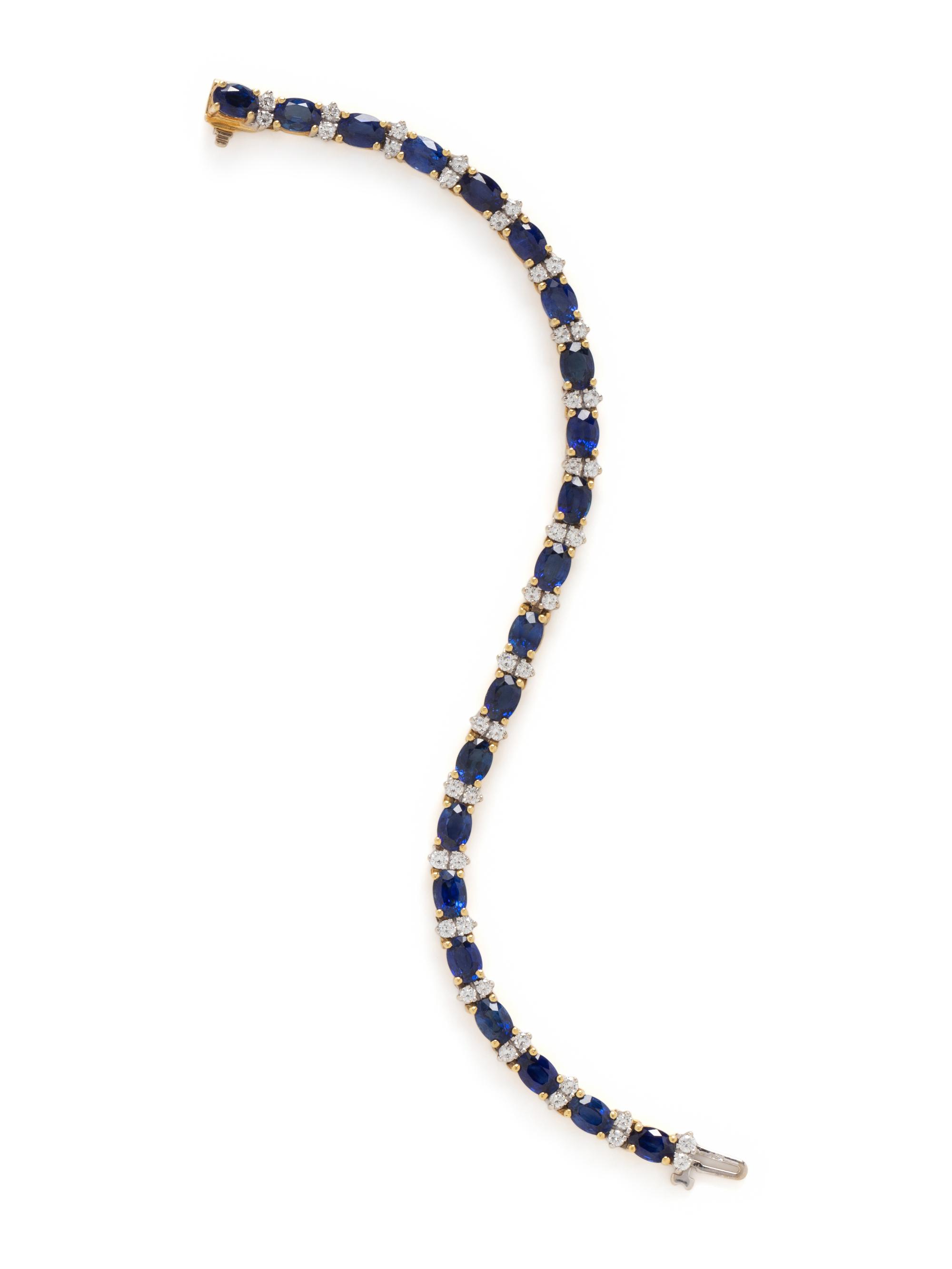 SAPPHIRE AND DIAMOND BRACELET