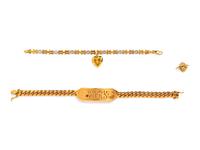 A Collection of Yellow Gold Jewelry,