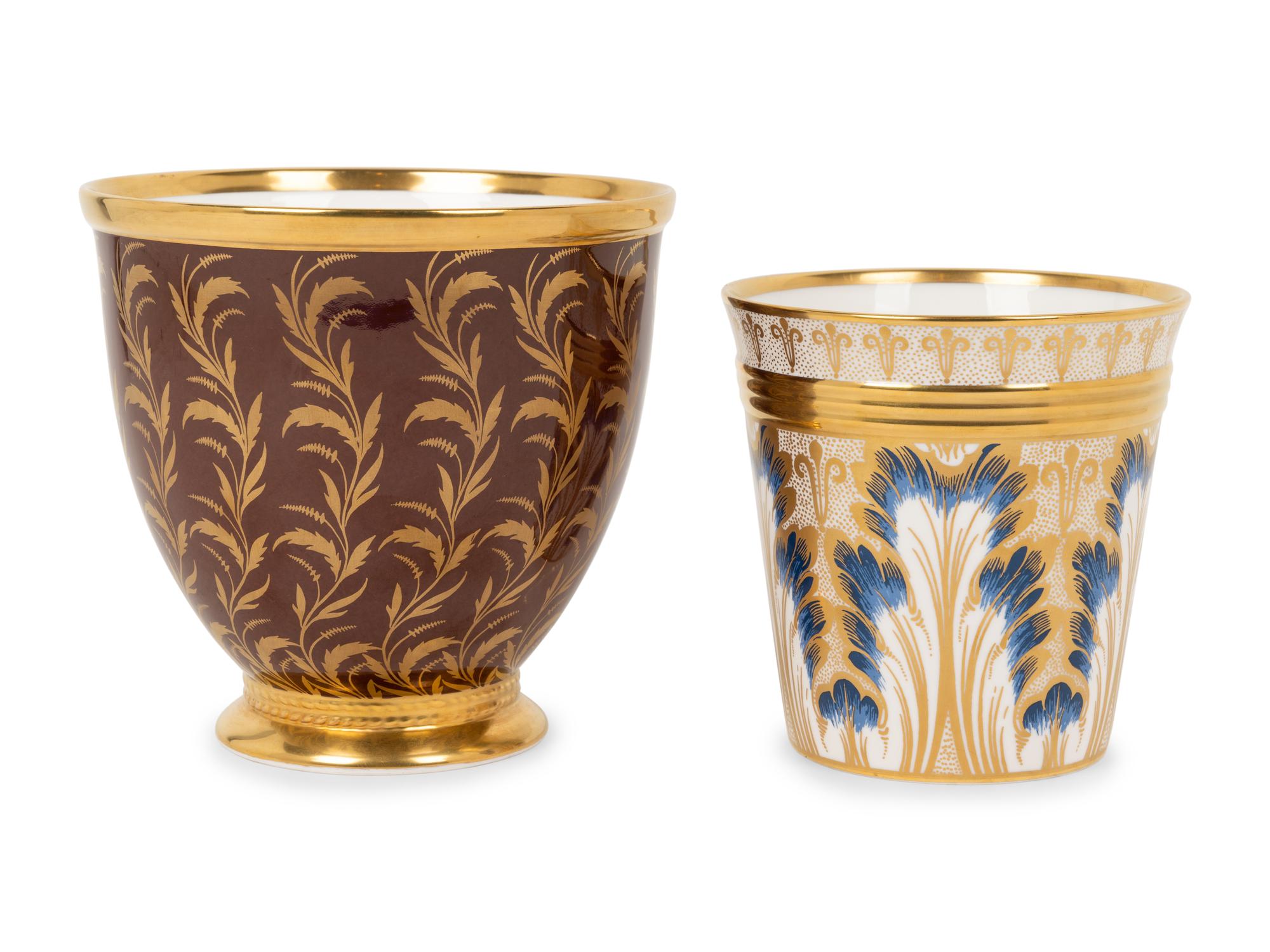 Two William Yeoward Porcelain Cache Pots