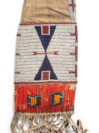 Sioux Beaded Hide Tobacco Bag