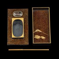 Two Japanese and Korean Lacquer Writing Boxes