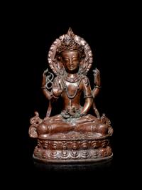 A Sino-Tibetan Bronze Figure of a Bodhisattva