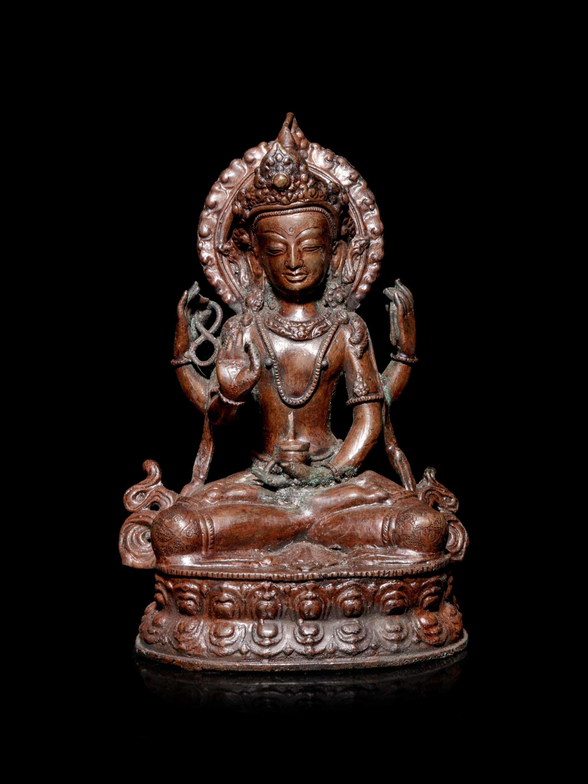A Sino-Tibetan Bronze Figure of a Bodhisattva