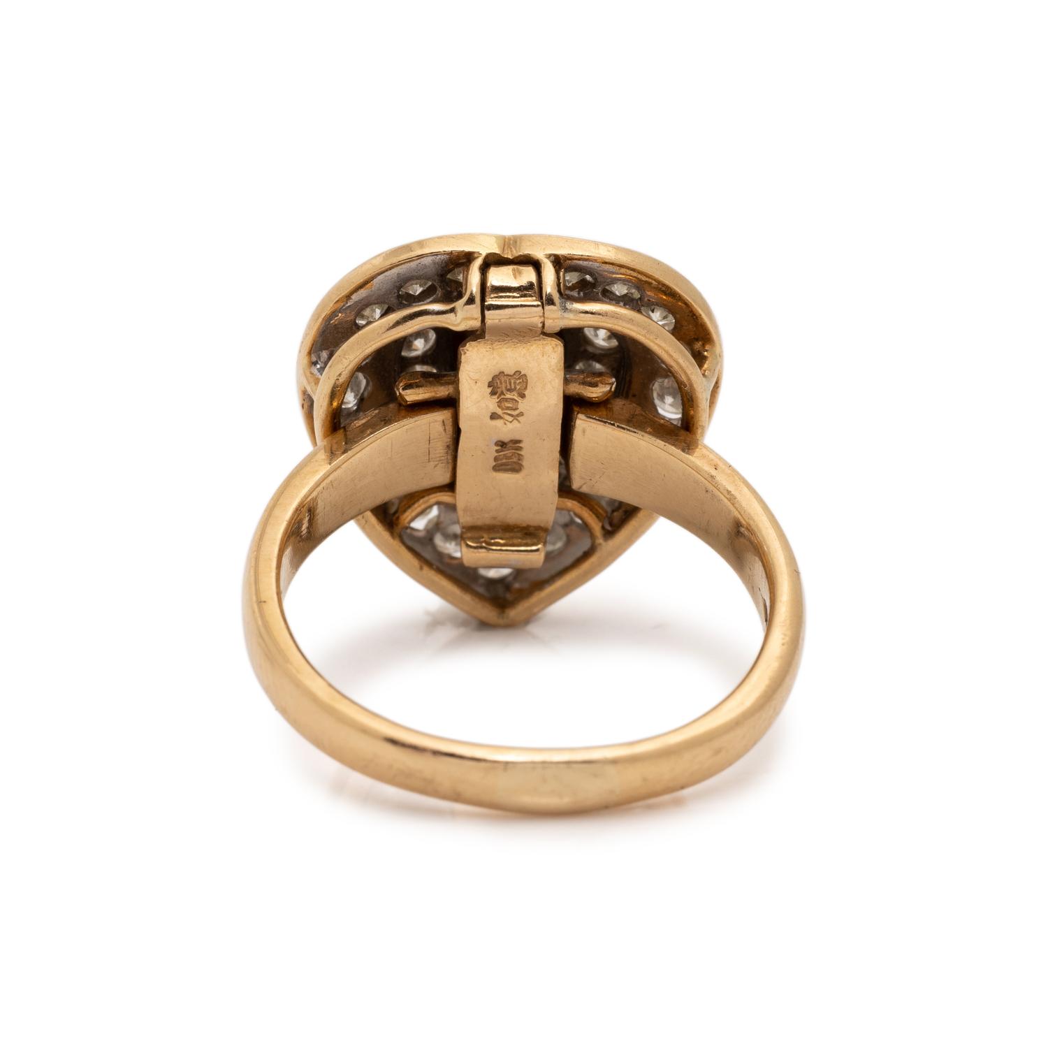 CONVERTIBLE JADE AND DIAMOND RING/PENDANT