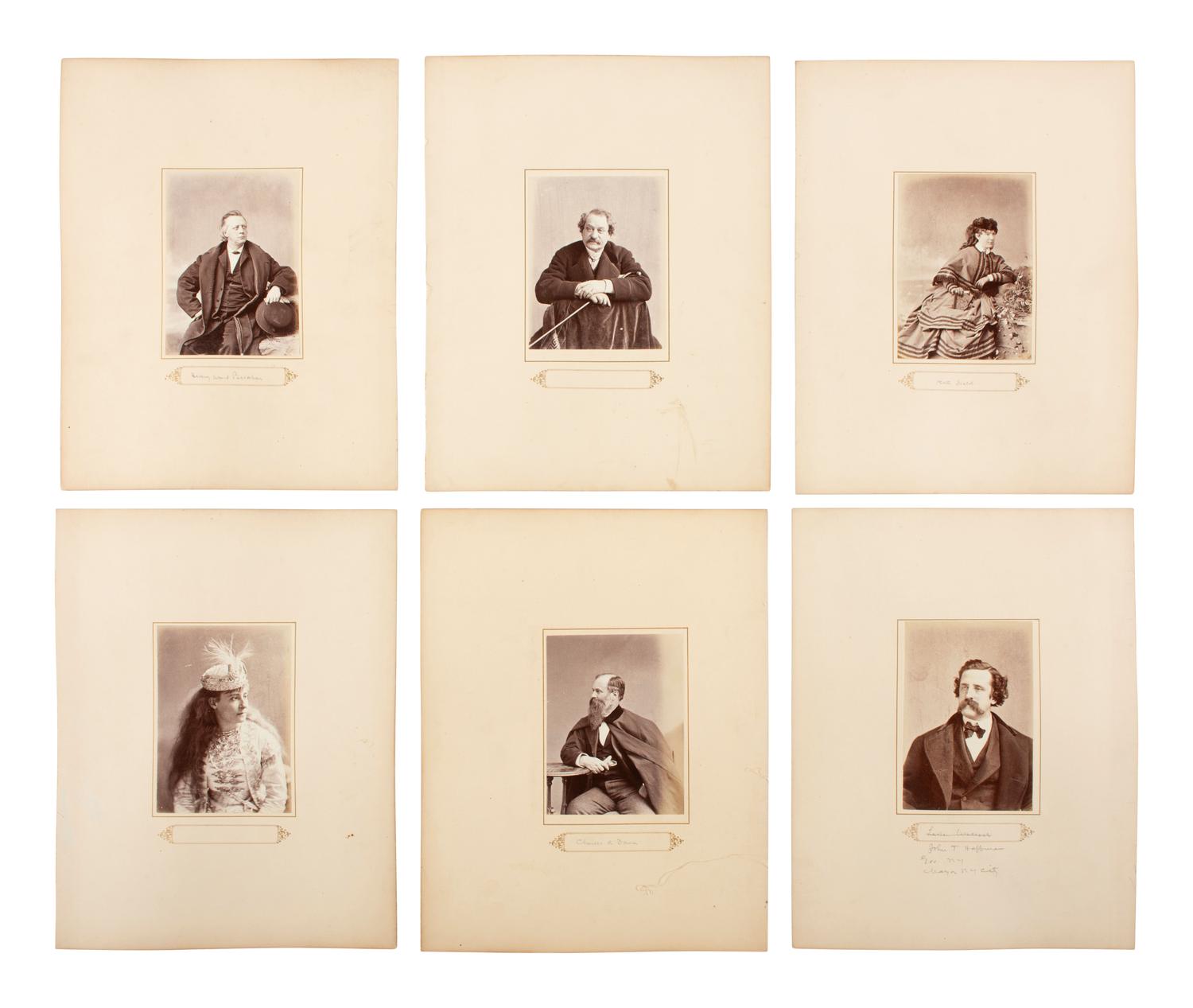 [EARLY PHOTOGRAPHY] Photographs of 19th century politicians, abolitionists, authors, and performers