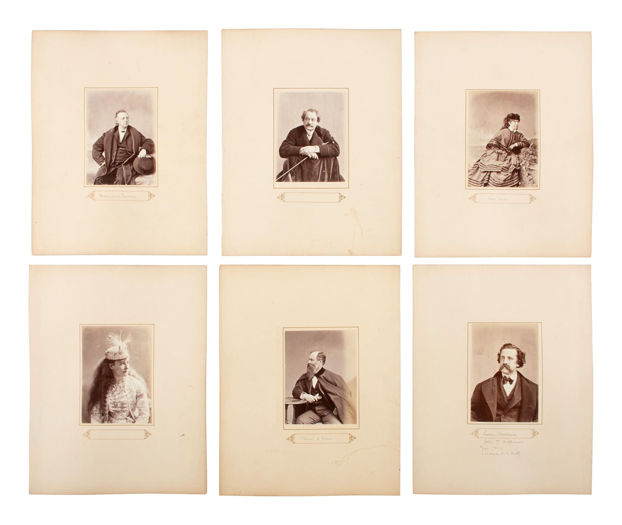 [EARLY PHOTOGRAPHY] Photographs of 19th century politicians, abolitionists, authors, and performers