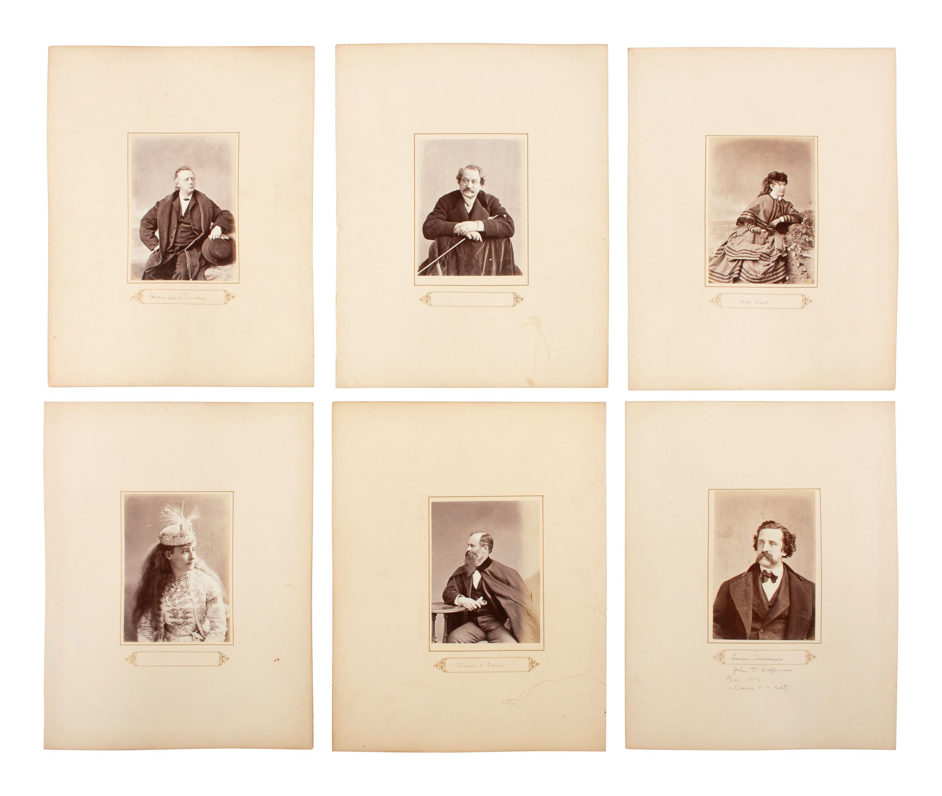 [EARLY PHOTOGRAPHY] Photographs of 19th century politicians, abolitionists, authors, and performers