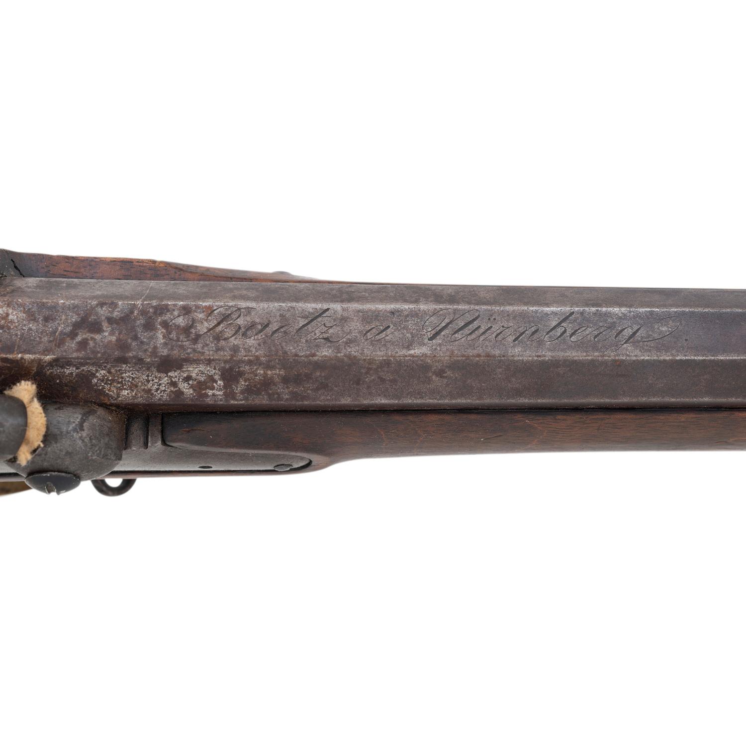 Late 18th/Early 19th Century Percussion Converted Jaeger Rifle by Johann Christian Paul Baetz of Nurnberg