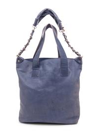 CHANEL, BLUE EDGY LAMBSKIN TOTE