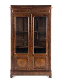 A Continental Walnut Bookcase