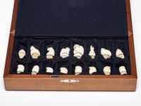Inuit Carved Walrus Ivory Chess Set