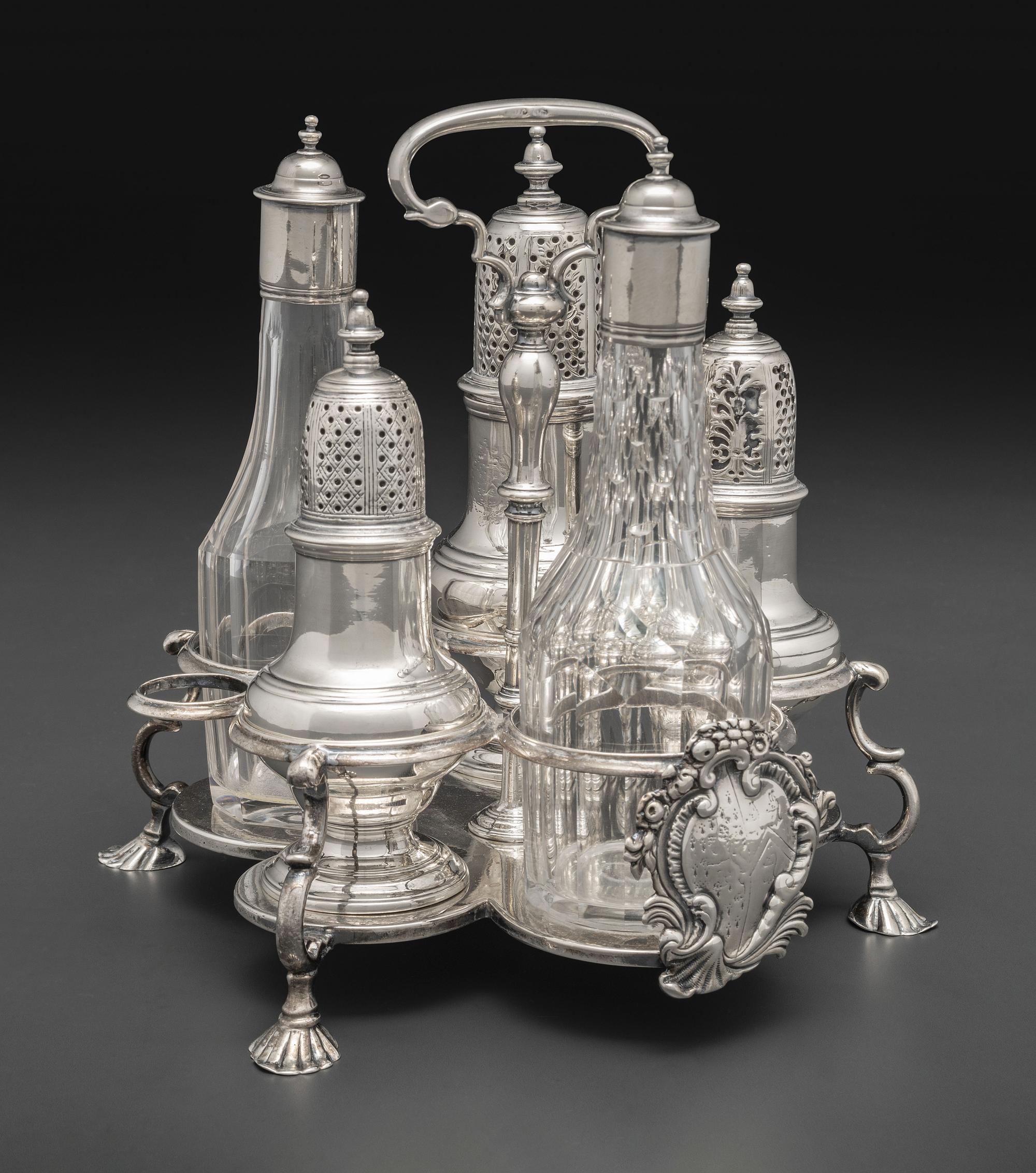 A George II Silver Cruet Set