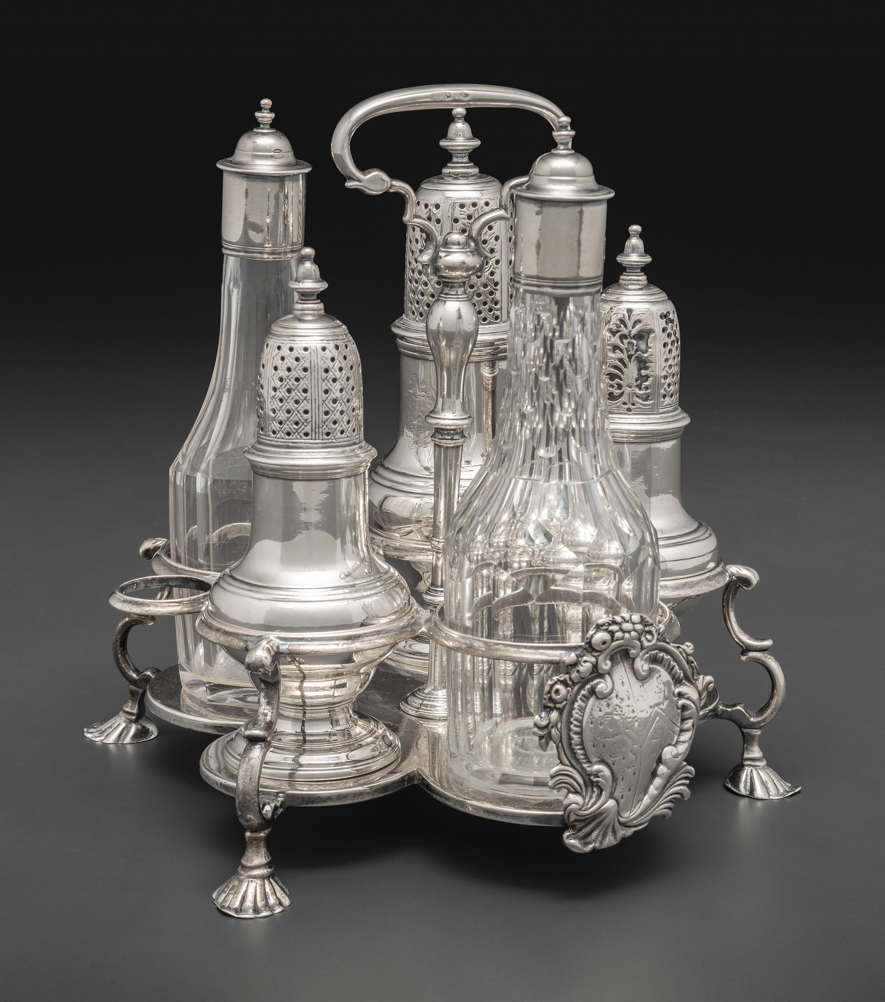 A George II Silver Cruet Set