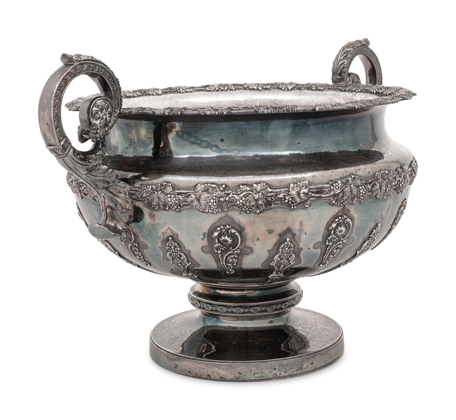 A Scottish Victorian Silver Punch Bowl