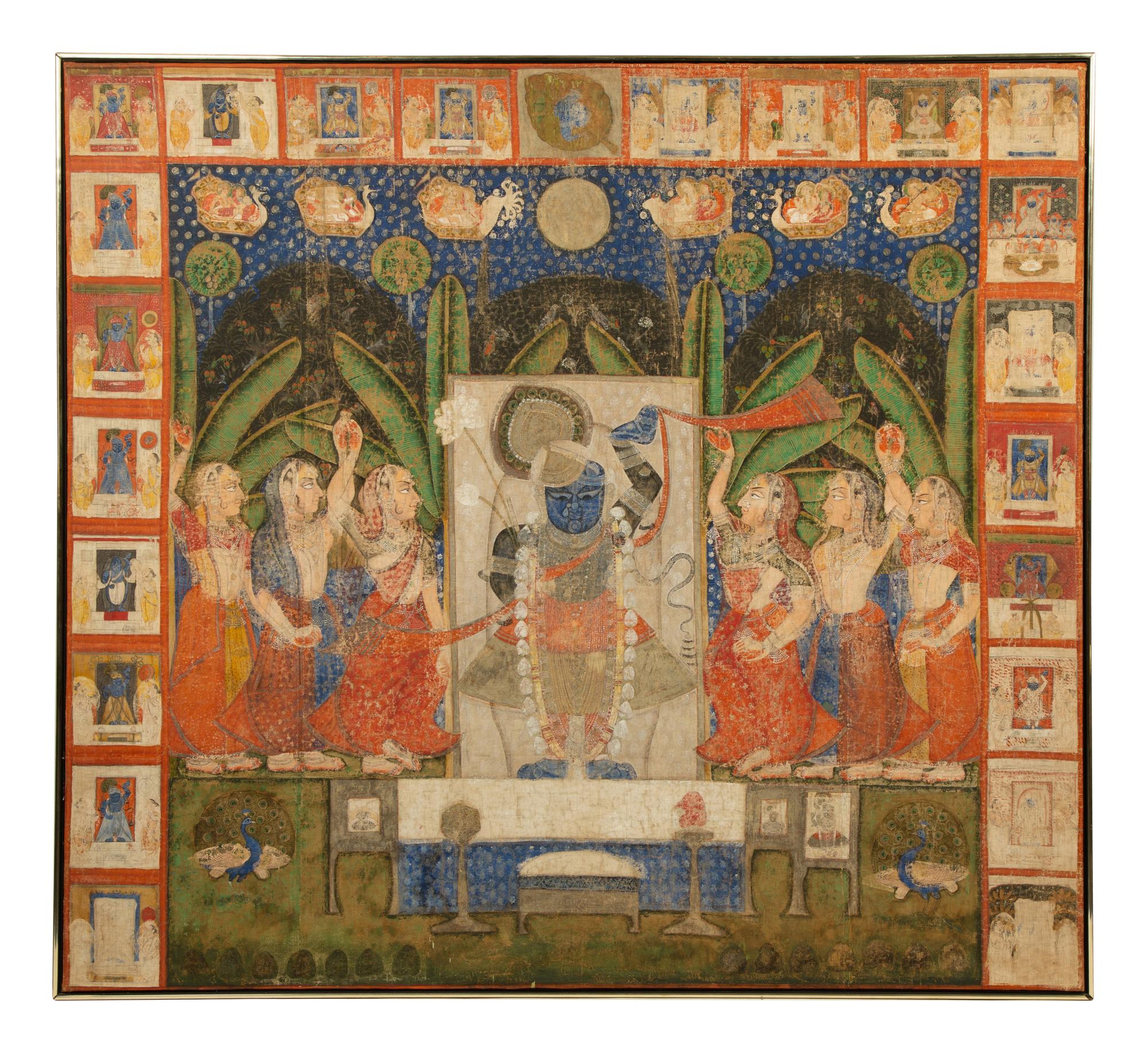 An Indian Painting on Linen — 20TH CENTURY