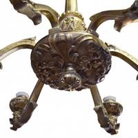 A Bronze Six-Light Chandelier 24" W x 24" D x 22" H — Argentina, 20th Century