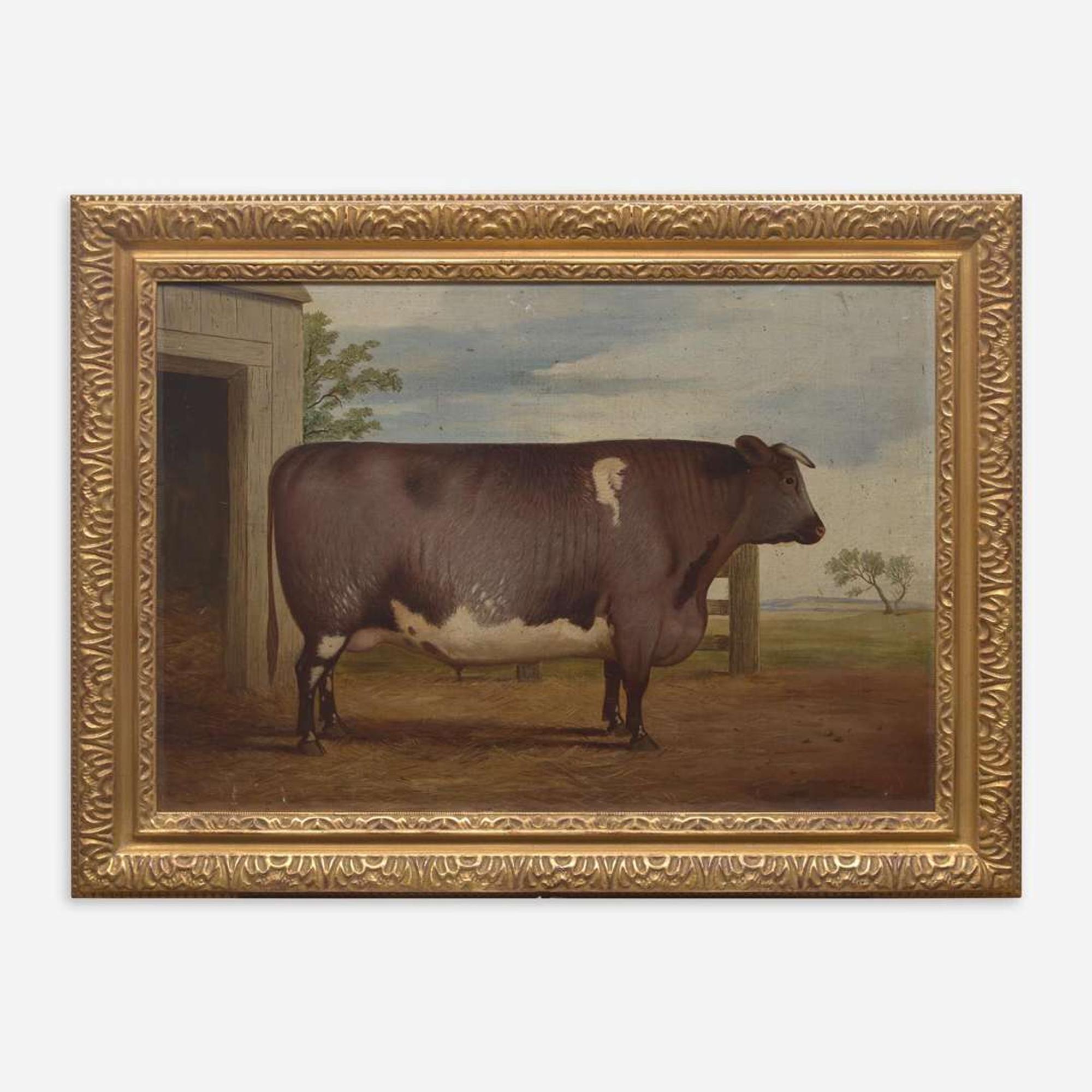 British School (19th Century) Prize Cow, Facing Right
