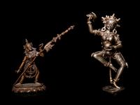 Two Tibetan Bronze Figures of Deities