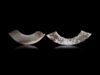 Two Chinese Archaistic Jade Huang Pendants