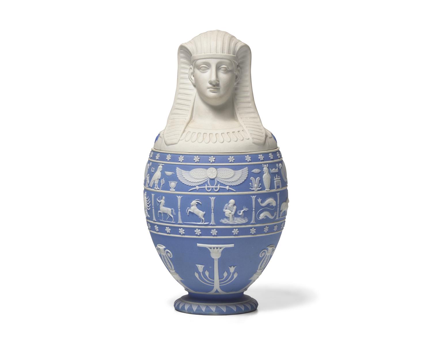 A Wedgwood Jasperware Canopic Jar