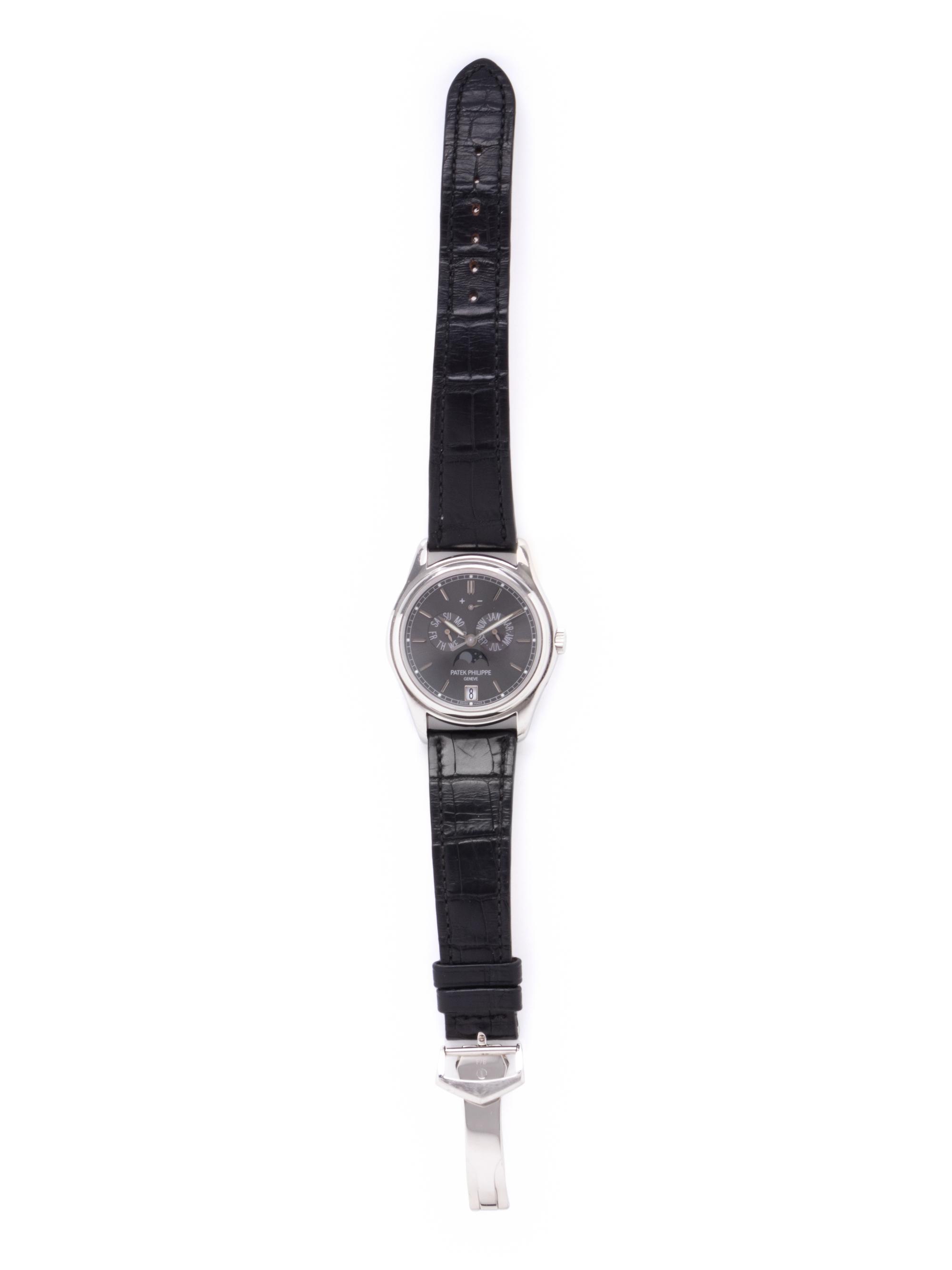 PATEK PHILIPPE, REF. 5146P PLATINUM ANNUAL CALENDAR MOONPHASE WRISTWATCH