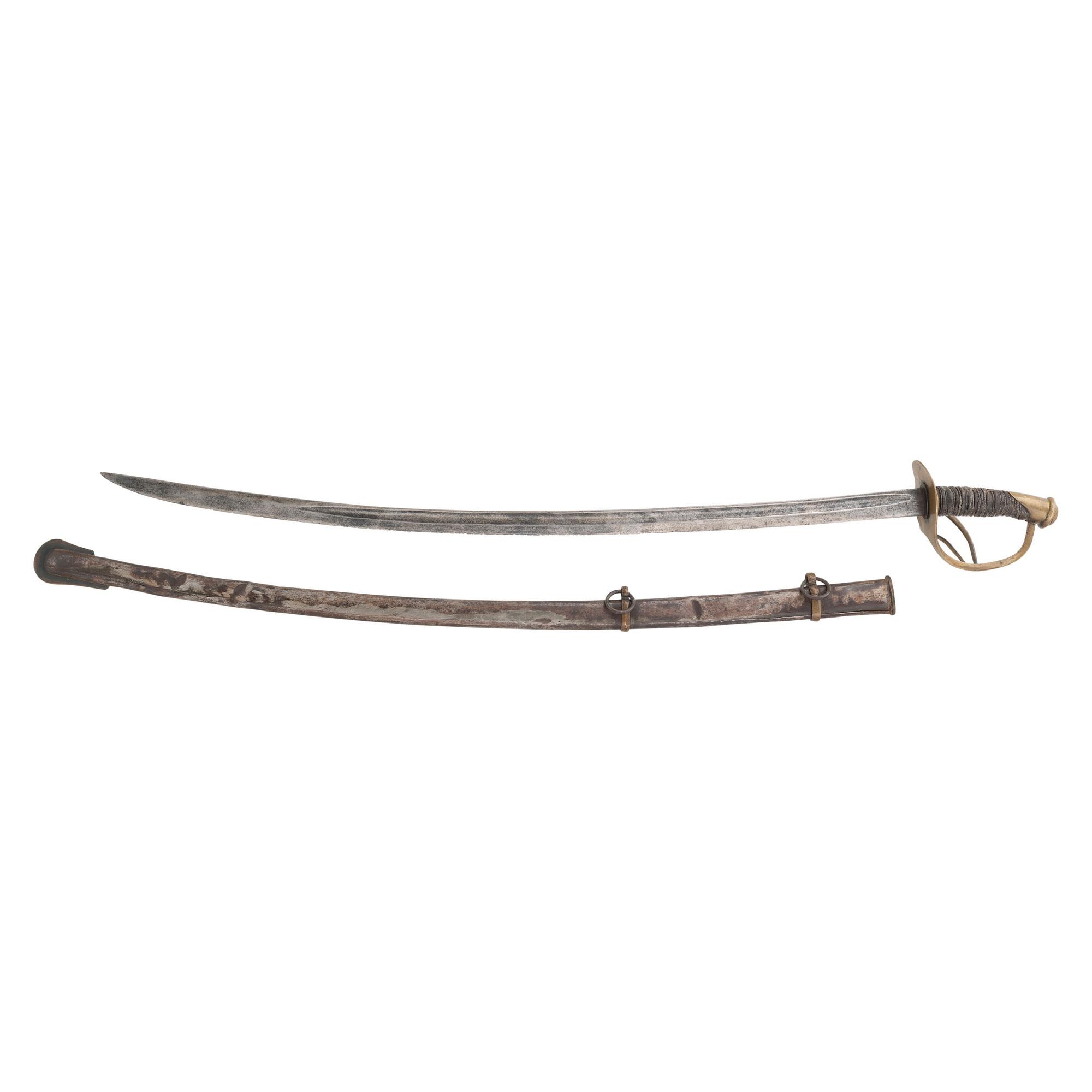 Very Rare Double Memphis Novelty Works Marked Enlisted Cavalry Saber