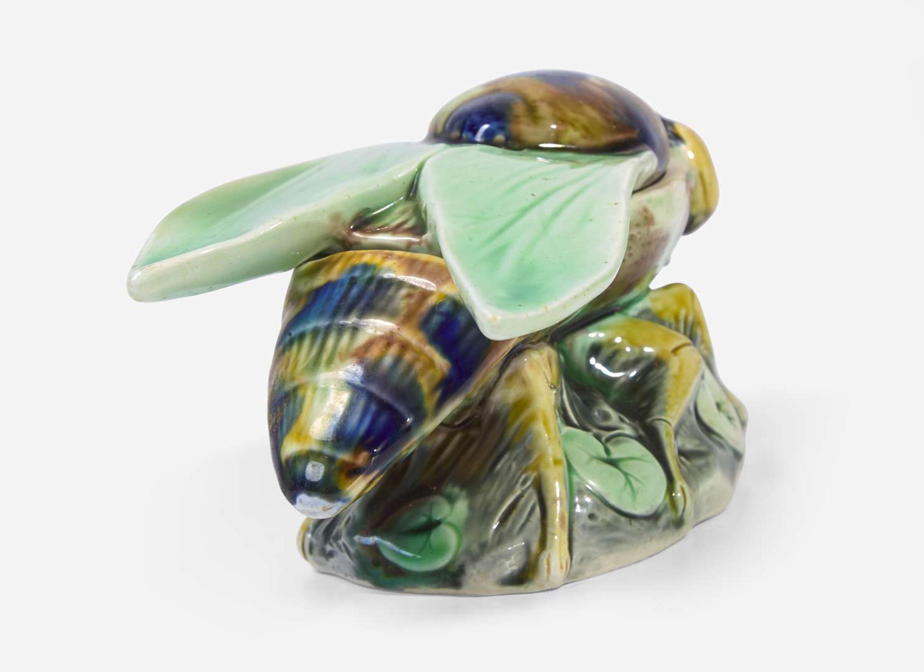 A Wedgwood Majolica Fly Match Box, UK, 1873