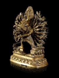 A Sino-Tibetan Bronze Figure of Yamantaka and Vajravetali