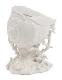 A Ginori Blanc-de-Chine Porcelain Shell Ornament