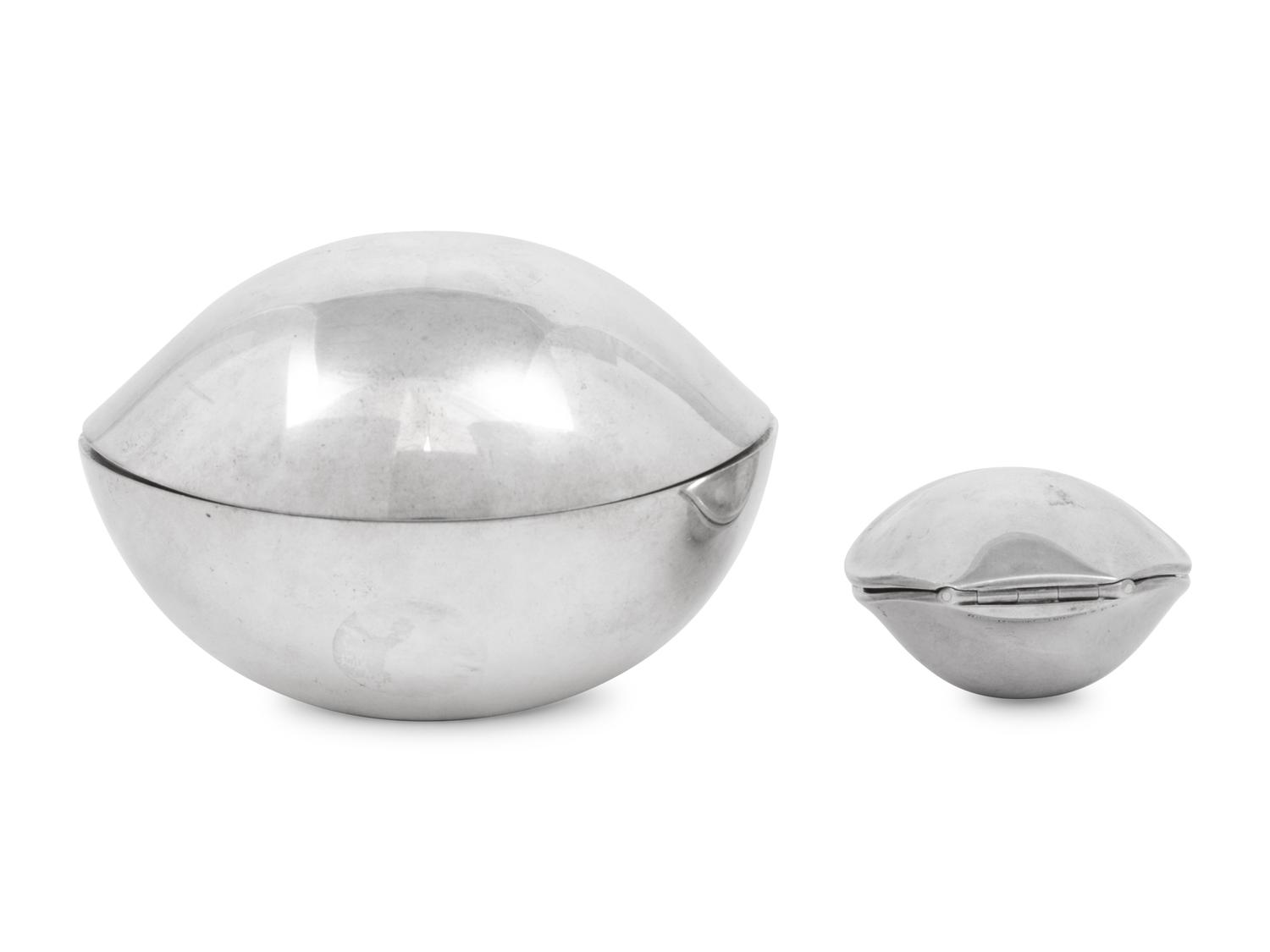 Two Henning Koppel for Georg Jensen Silver Bonbonnières