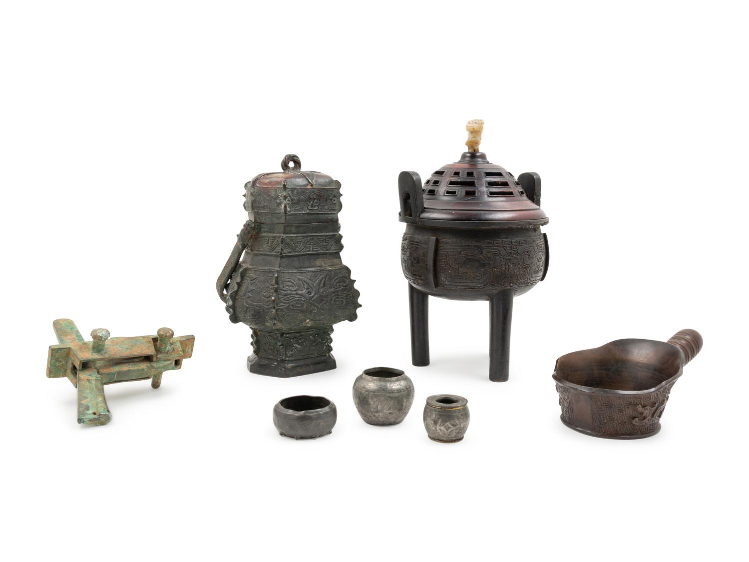 A Group of Seven Metal Objects