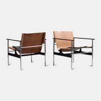 Pair of Sling Chairs, model 657 Knoll, USA