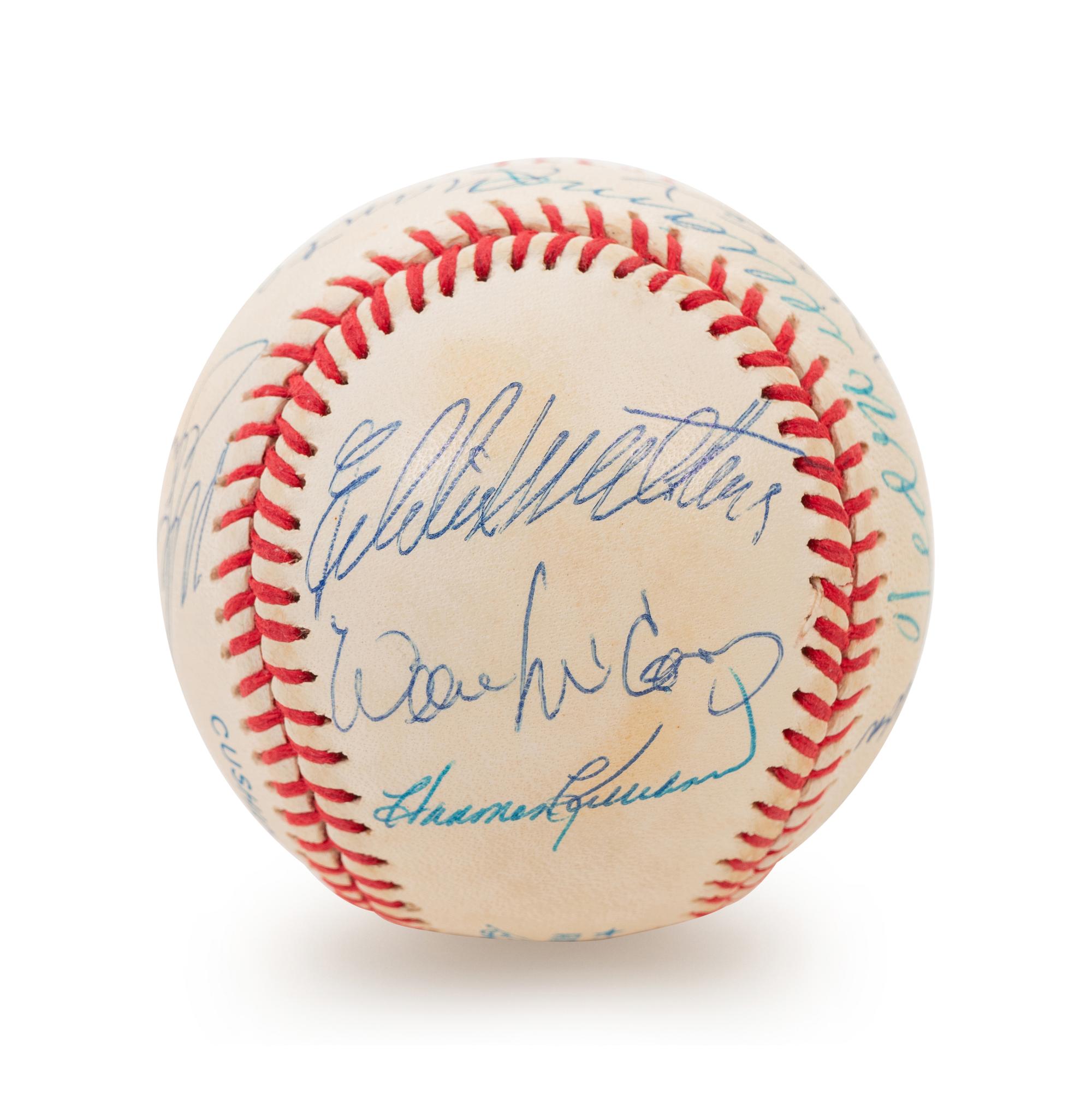 A 1980s 500 Home Run Club Signed Autograph Baseball Featuring 11 Autographs (PSA Authentic)