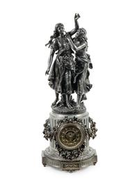 An Ansonia Florida & Gaity Figural Mantel Clock